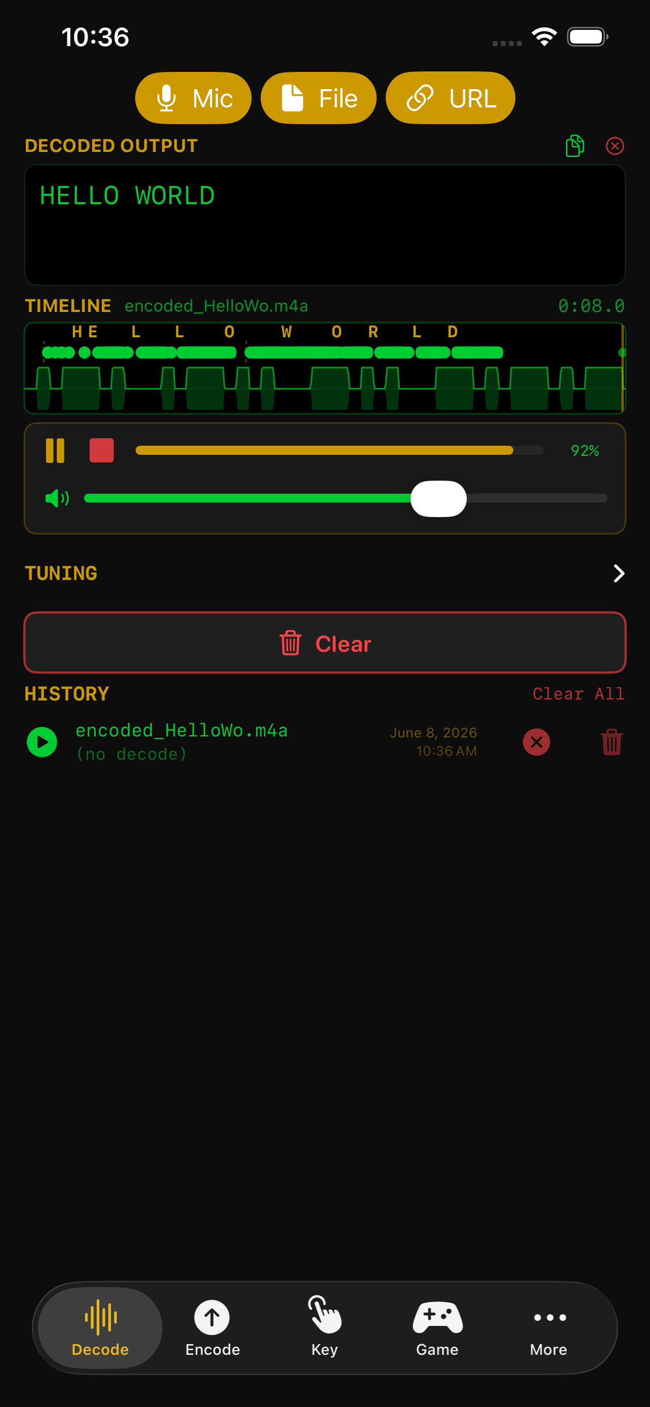 Decode Tab